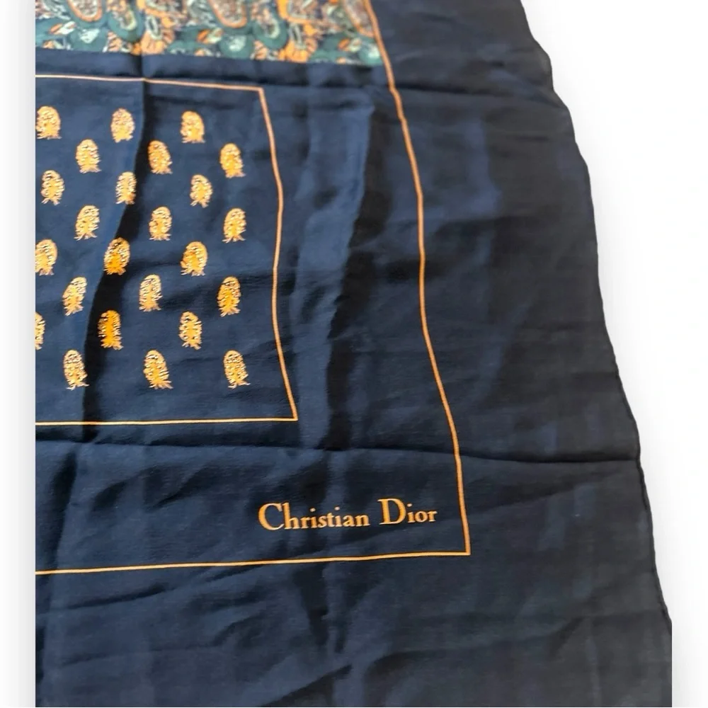 Christian Dior Blue scarf - Picture 2 of 5